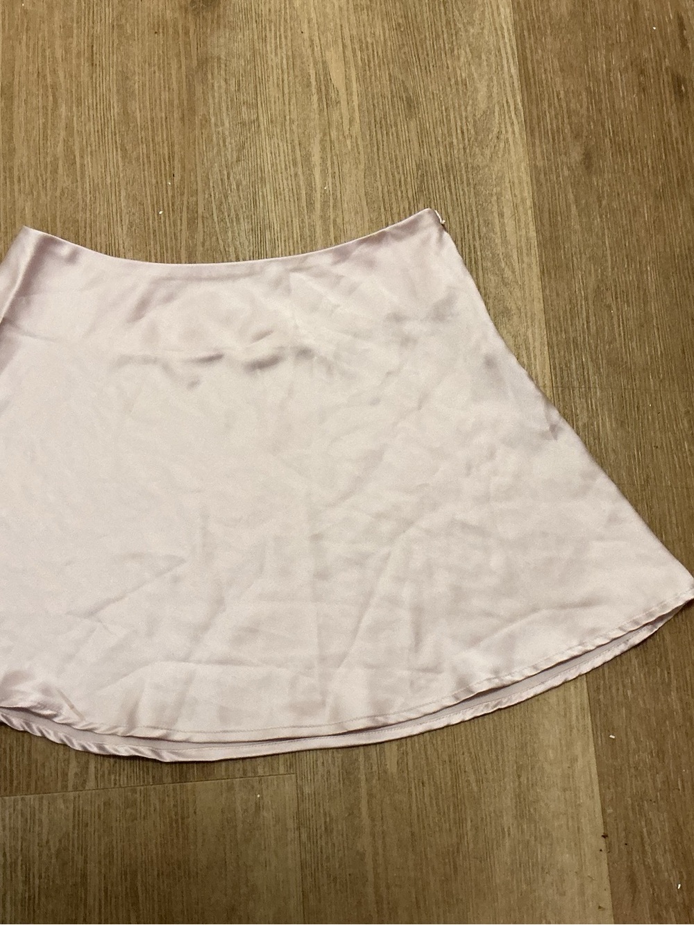 Forever 21 Light Pink Satin Skater Skirt